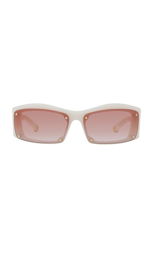 stella mccartney medallion rectangular sunglasses in pink.