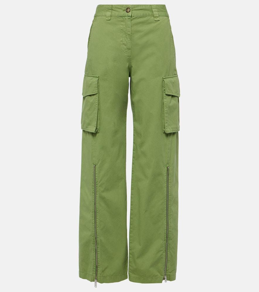 stella mccartney mid-rise cotton cargo pants