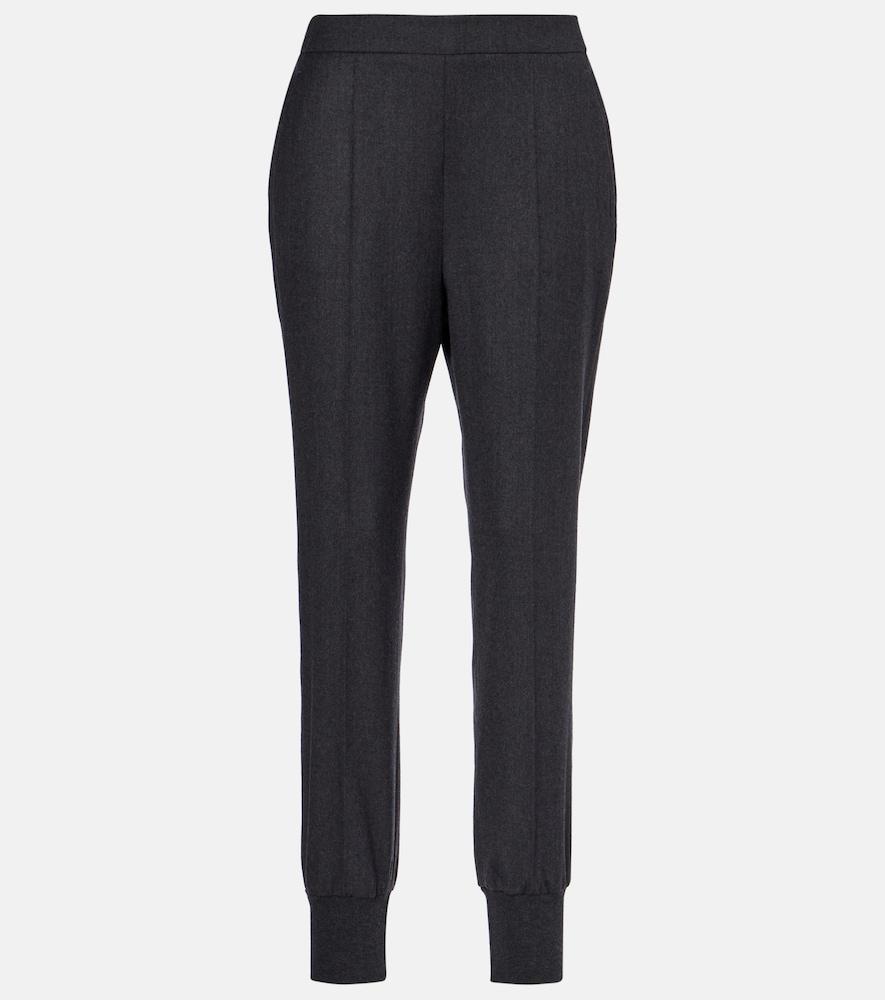 stella mccartney mid-rise wool tapered sweatpants