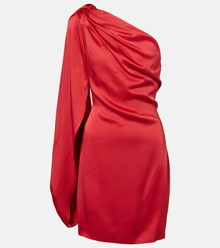stella mccartney one-shoulder satin minidress