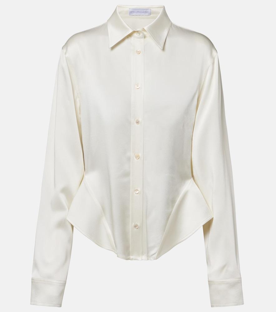 stella mccartney peplum satin shirt