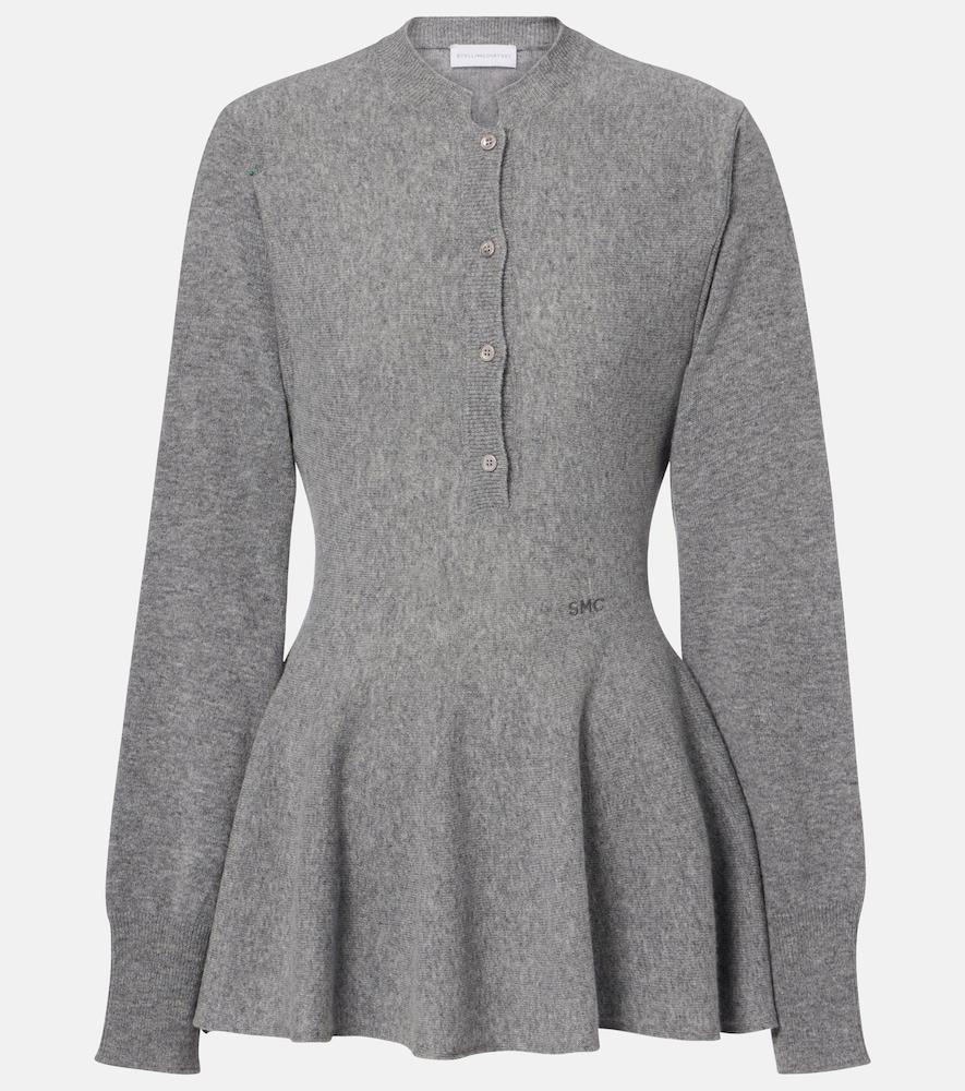 stella mccartney peplum virgin wool top