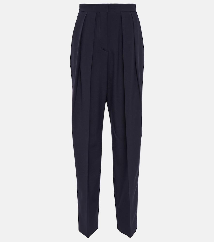 stella mccartney pleated high-rise tapered pants