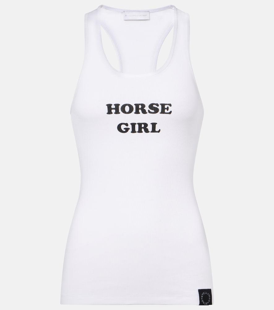stella mccartney printed cotton-blend tank top