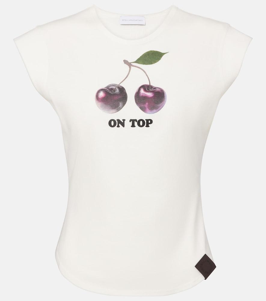 stella mccartney printed cotton jersey t-shirt
