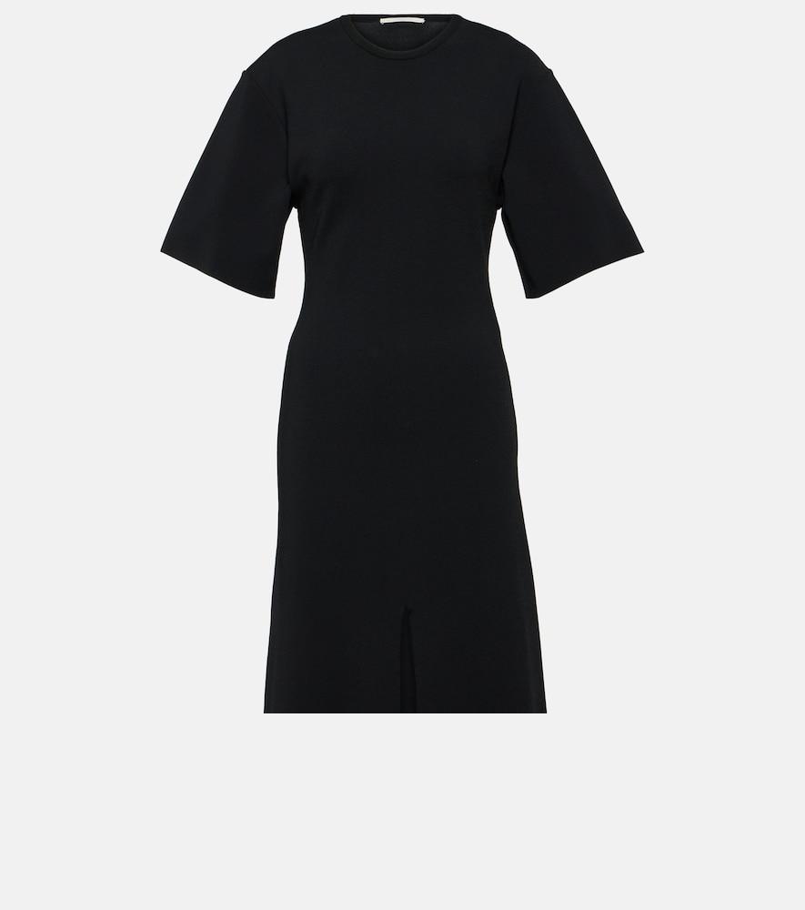 stella mccartney ruffled midi dress