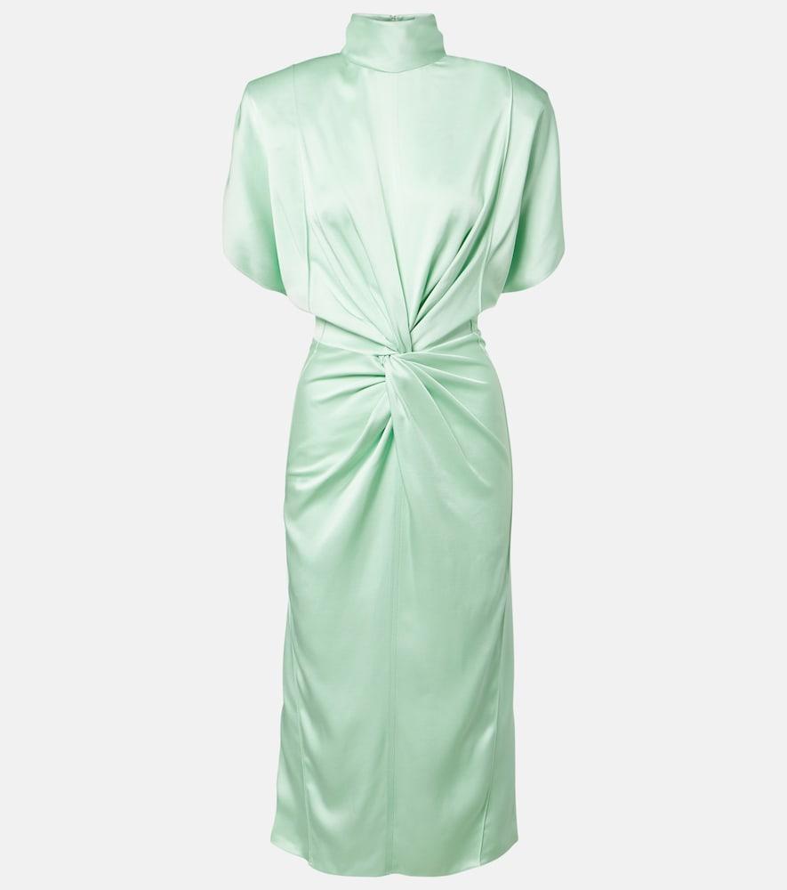 stella mccartney satin midi dress