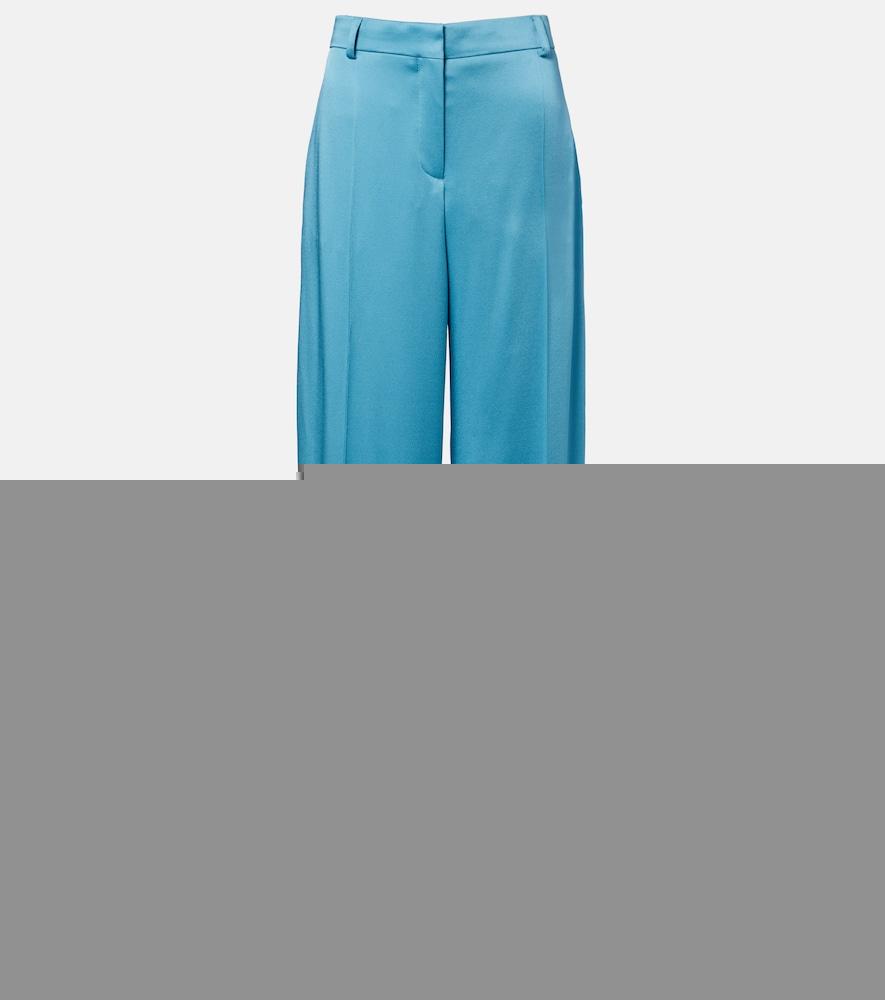 stella mccartney satin wide-leg pants