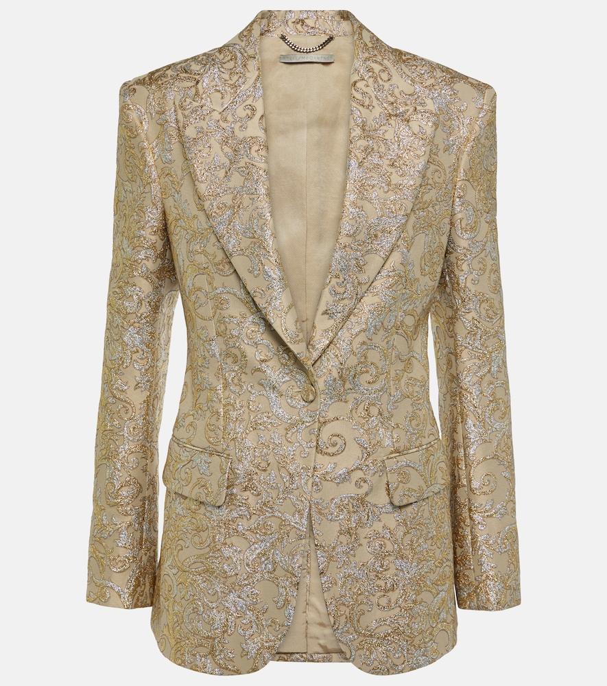 stella mccartney single-breasted brocade blazer