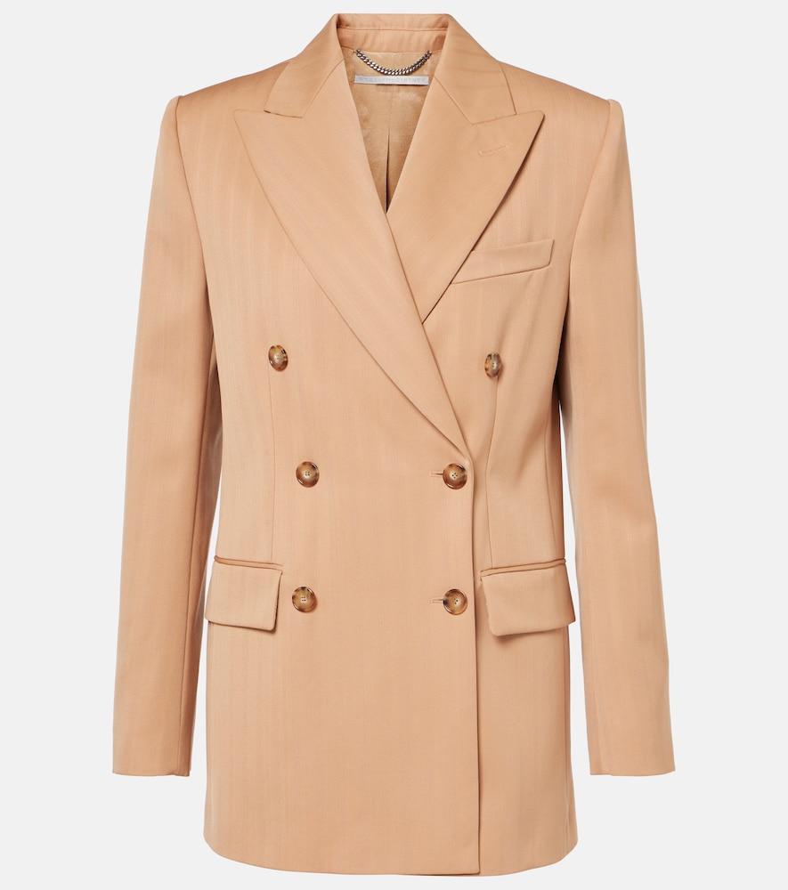 stella mccartney striped double-breasted wool blazer
