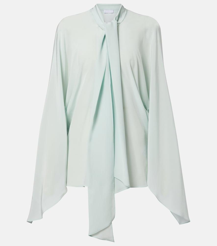 stella mccartney tie-neck silk blouse