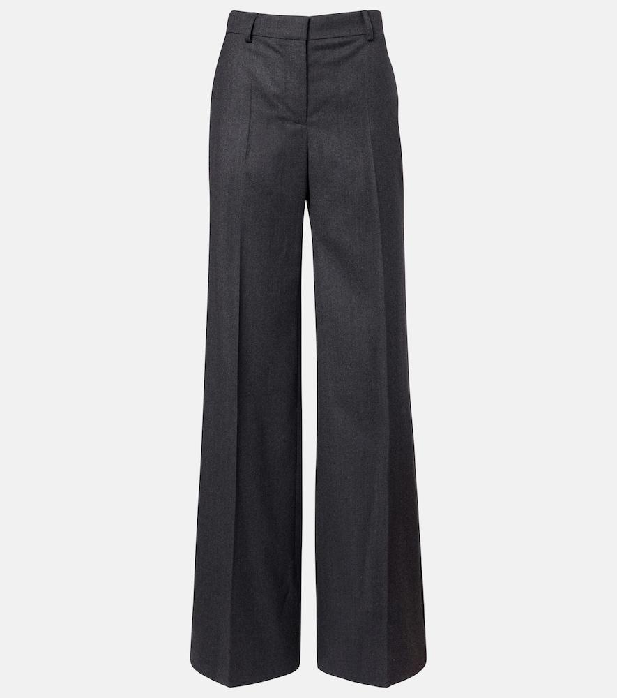 stella mccartney wool flannel wide-leg pants