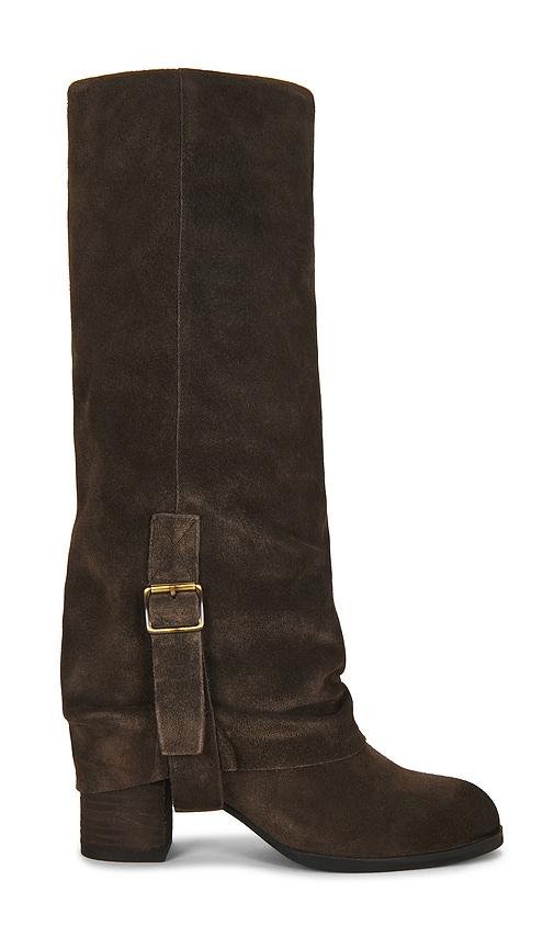 steve madden bozeman boot in chocolate. - size 10 (also in 9.5)