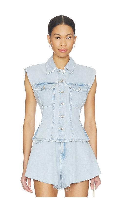 steve madden cassady top in blue. - size l (also in s, xs, m)