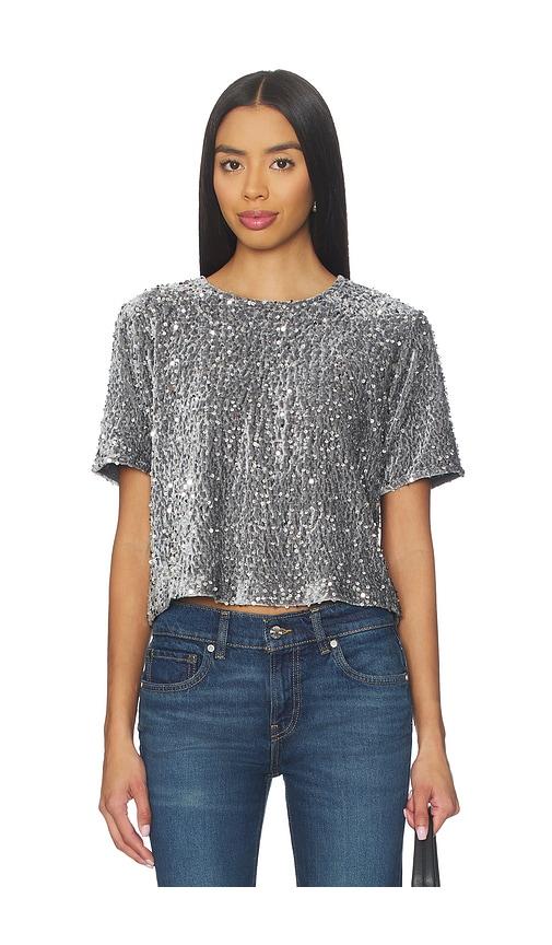 steve madden cressa top in grey. - size s (also in xs)
