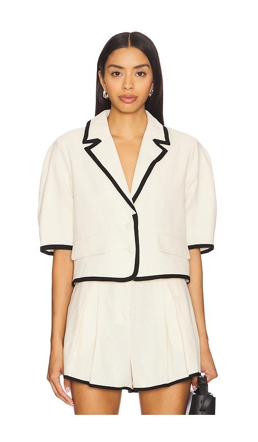 steve madden fable blazer in cream. - size m (also in xs, s)