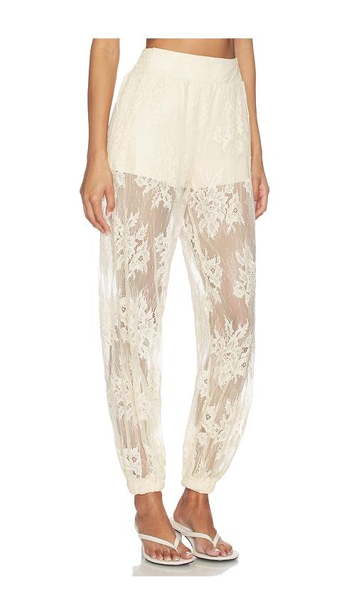 steve madden faya pant in cream. - size l (also in m, xl)