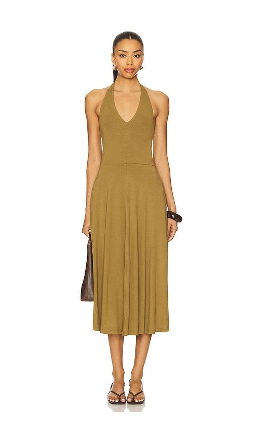 steve madden hazel dress in olive. - size l (also in m, xl)