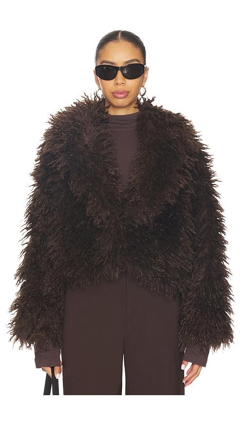 steve madden inaya coat in brown. - size l (also in s)