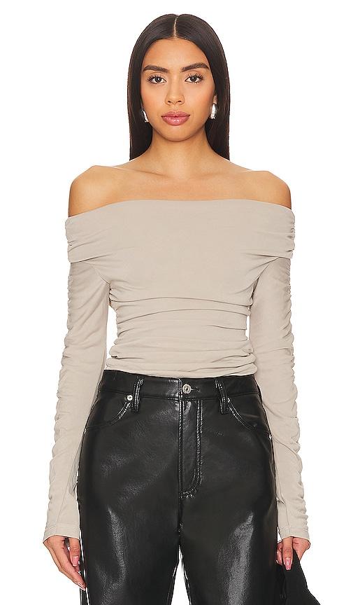 steve madden jolie bodysuit in beige. - size m (also in s, xs)
