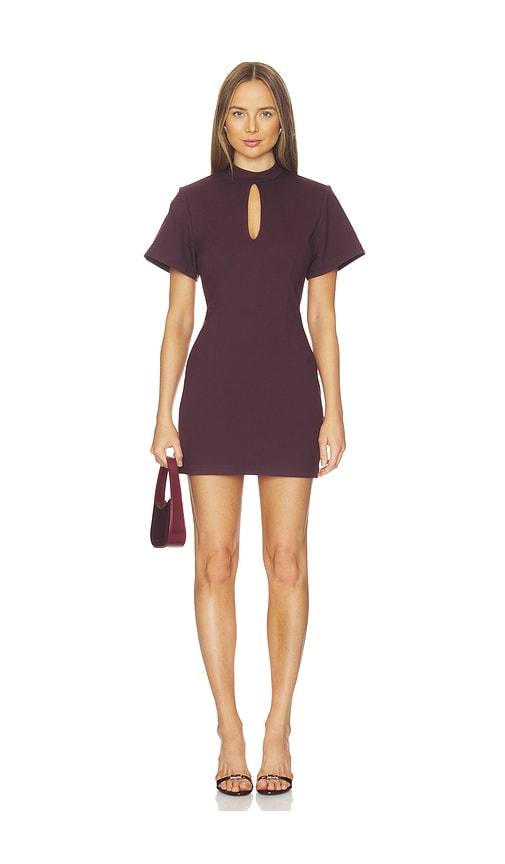 steve madden karlina dress in fudge in purple. - size l (also in s, xs, m, xl)