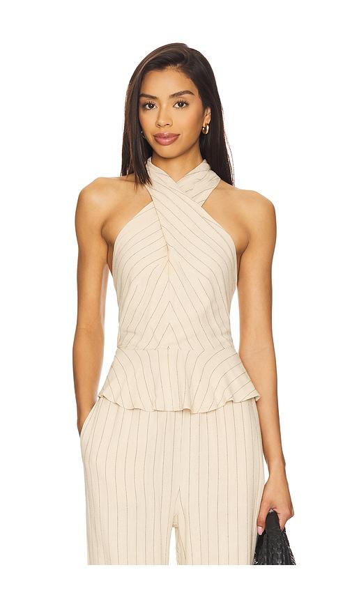 steve madden kosta top in neutral. - size l (also in m, xl, xs)