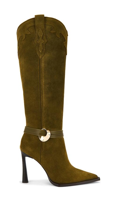steve madden kyndall boot in olive. - size 8 (also in 9.5)