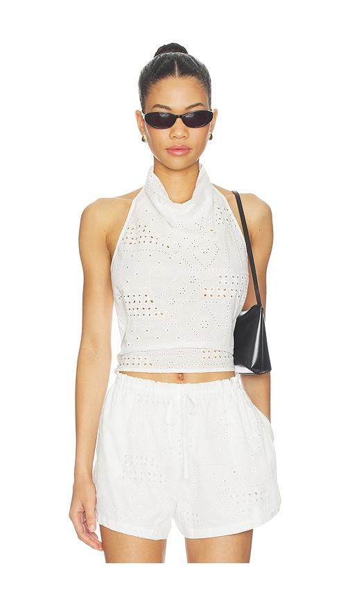 steve madden lou top in white. - size l (also in s, m, xl)