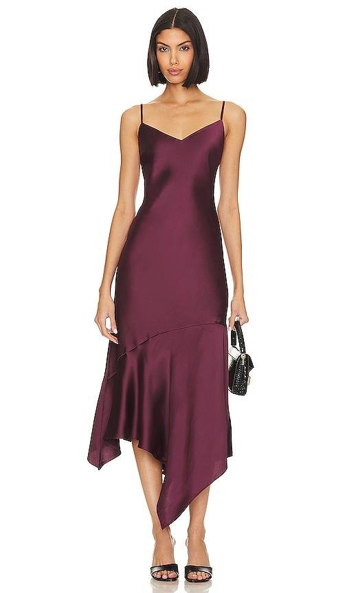 steve madden lucille slip dress in burgundy. - size m (also in s)