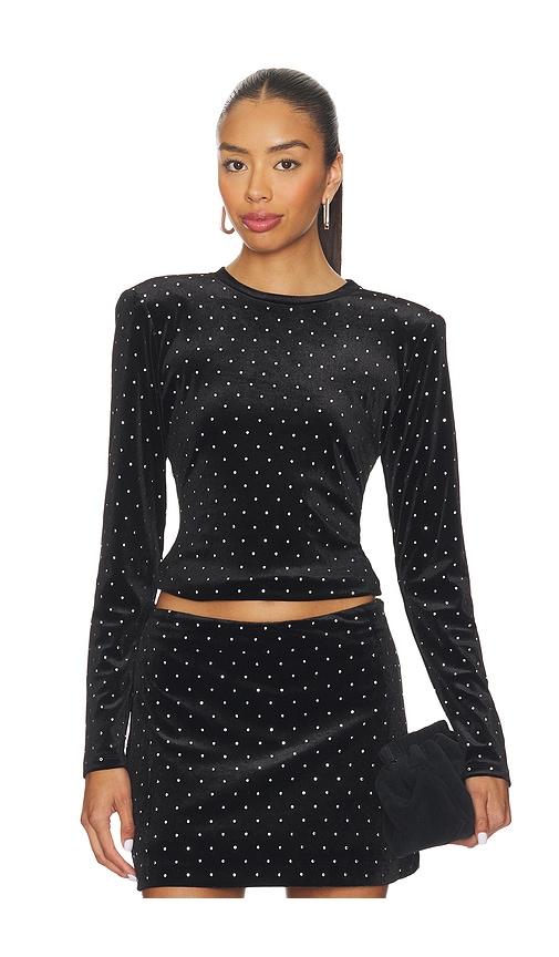 steve madden maddilyn top in black. - size l (also in s, xs, m)