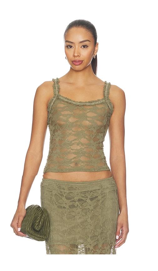 steve madden mavee knit top in green. - size l (also in xl)