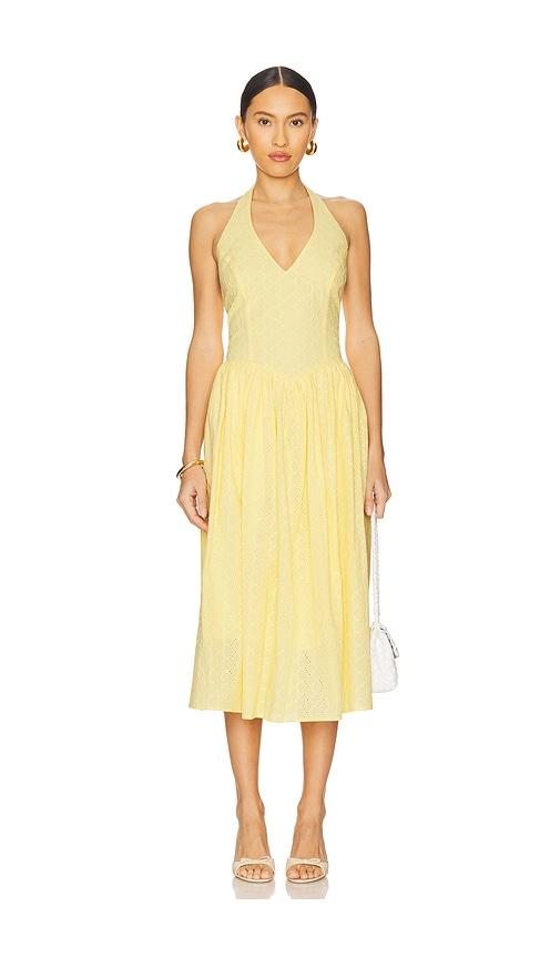steve madden ressi dress in yellow. - size l (also in s, m, xl)