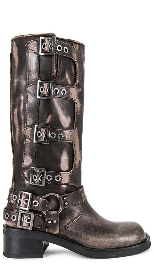 steve madden rocky boot in black. - size 8.5 (also in 10, 9.5)