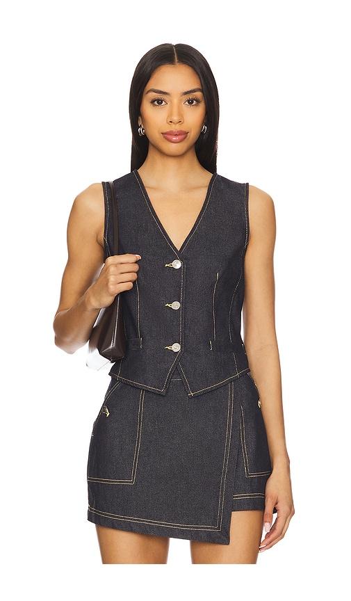 steve madden selene vest in blue. - size m (also in s)