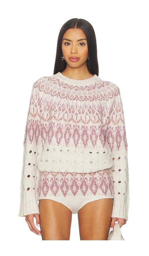 steve madden suzette sweater in pink. - size l (also in s, xs, m, xl)