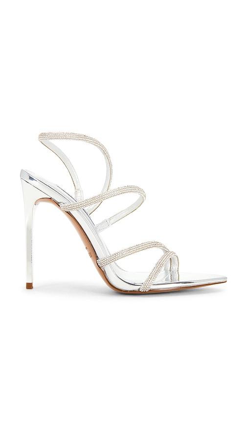 steve madden sylo-r sandal in metallic silver. - size 10 (also in 6, 6.5, 7, 7.5, 8, 8.5, 9, 9.5)
