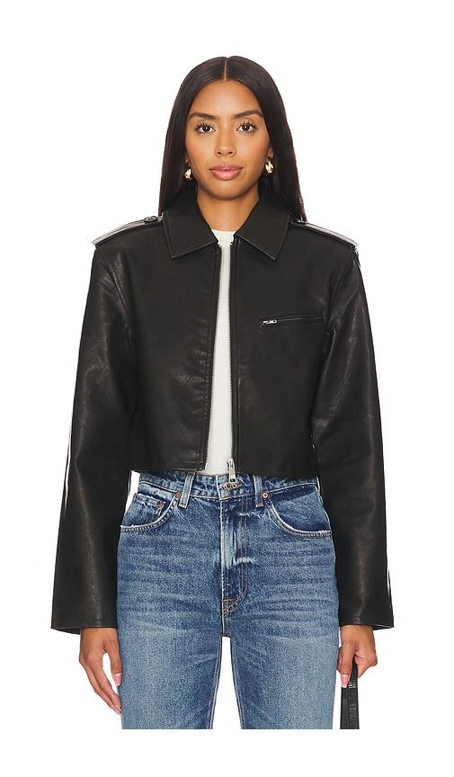 steve madden verone jacket in chocolate. - size xl (also in xs)