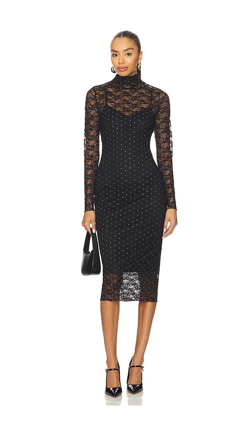 steve madden vivienne dress in black. - size s (also in xs)