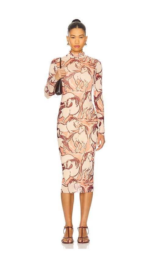 steve madden vivienne dress in brown. - size s (also in xs)