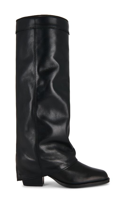 steve madden winnick wide calf boot in black. - size 10 (also in 6.5)