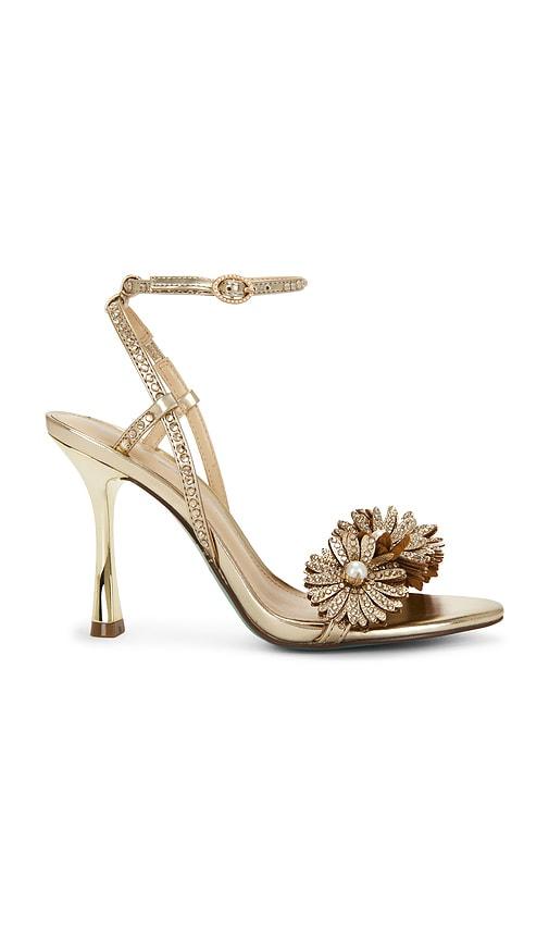 steve madden x betsey johnson mylee sandal in metallic gold. - size 10 (also in 6, 6.5, 7, 7.5, 8, 8.5, 9, 9.5)