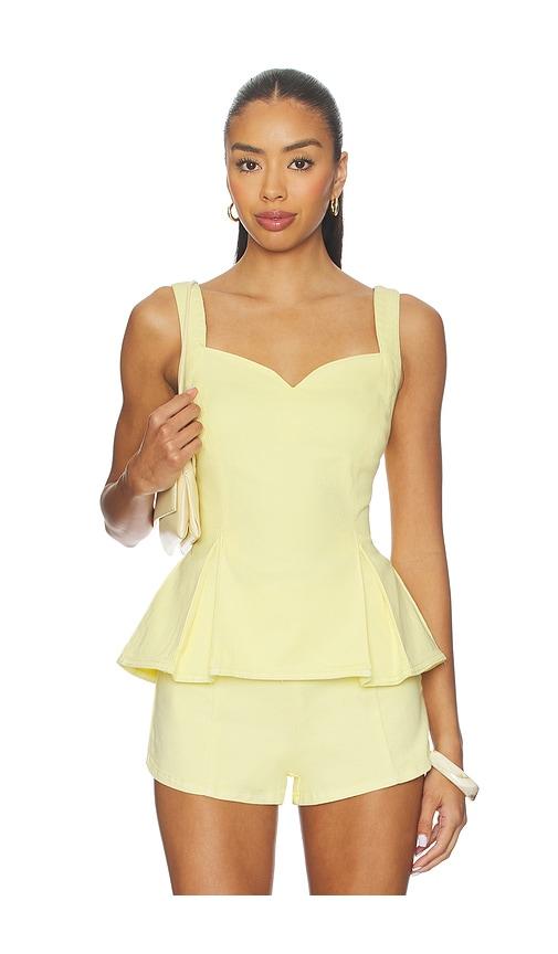 steve madden zenia top in yellow. - size 10 (also in 2, 6, 8, 12)