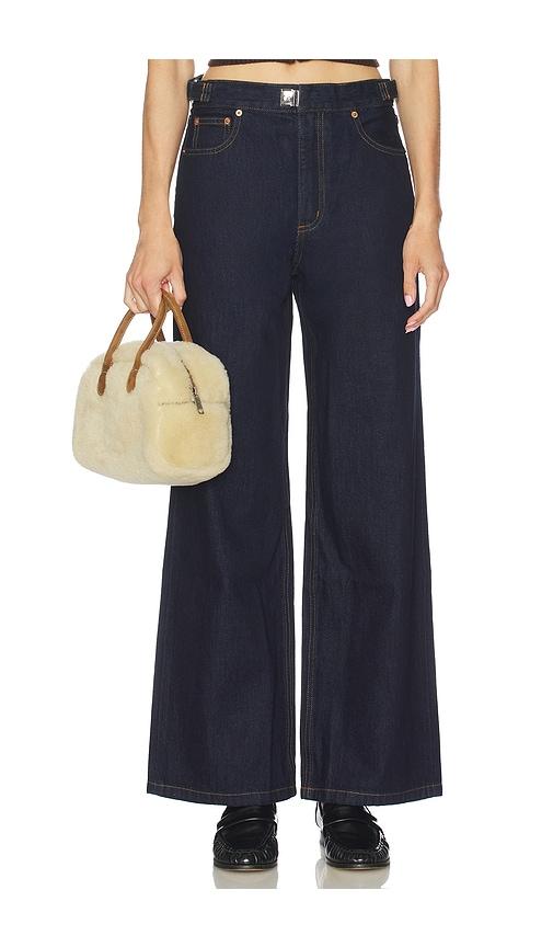 still here buckle wide leg jeans in blue. - size 28 (also in 29, 30, 32)