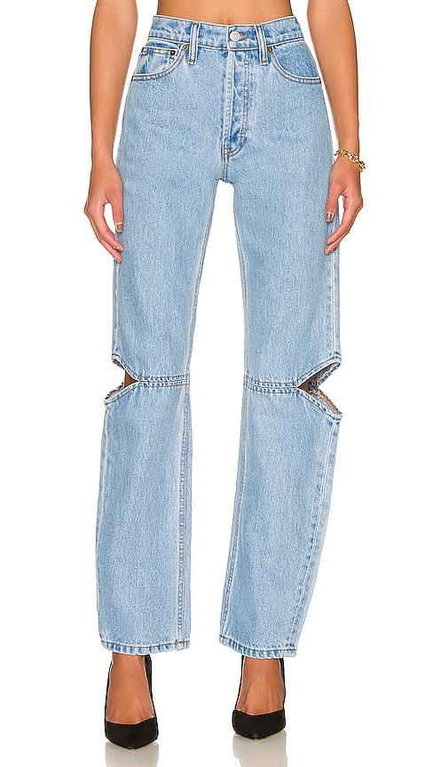 still here cowgirl high rise straight in denim-light. - size 31 (also in 32)