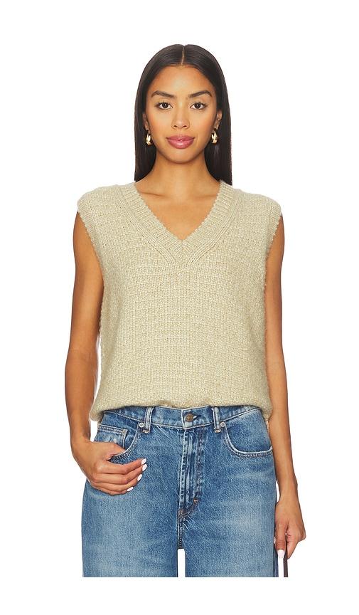 stitches & stripes suzette vest in beige. - size m (also in s)
