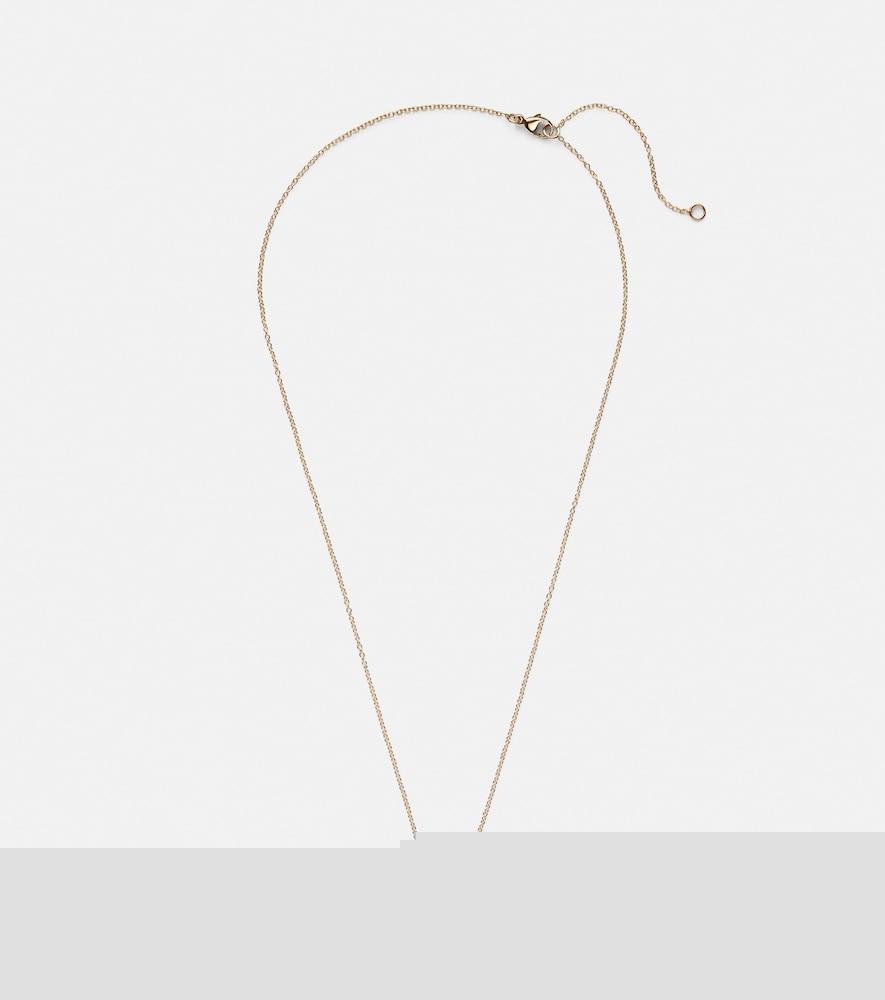 stone and strand 14kt gold necklace with diamonds