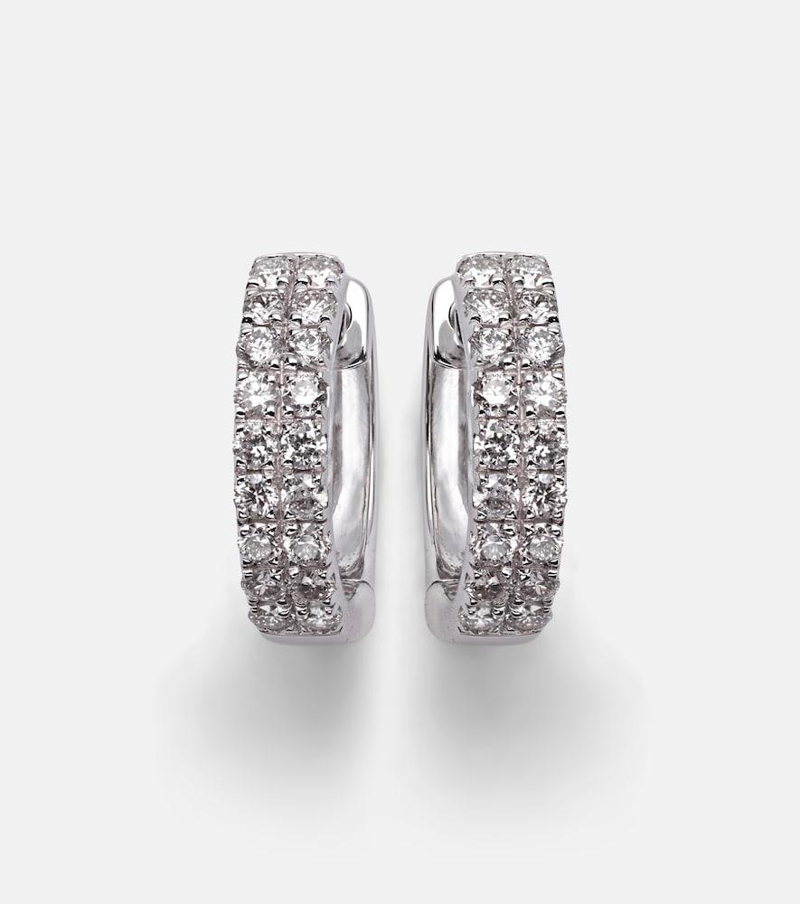 stone and strand 14kt white gold earrings with diamonds