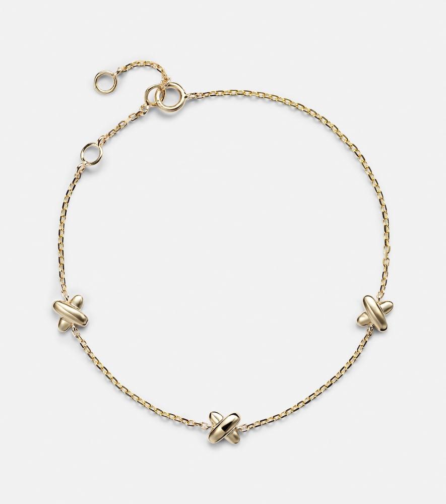 stone and strand golden kisses 14kt gold chain bracelet