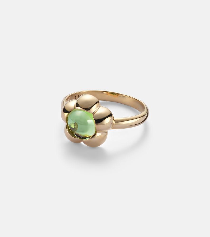 stone and strand kensington 14kt gold pinky ring with peridot