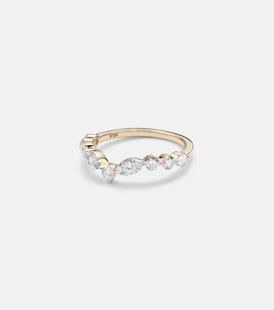stone and strand muse tiara 10kt gold ring with diamonds